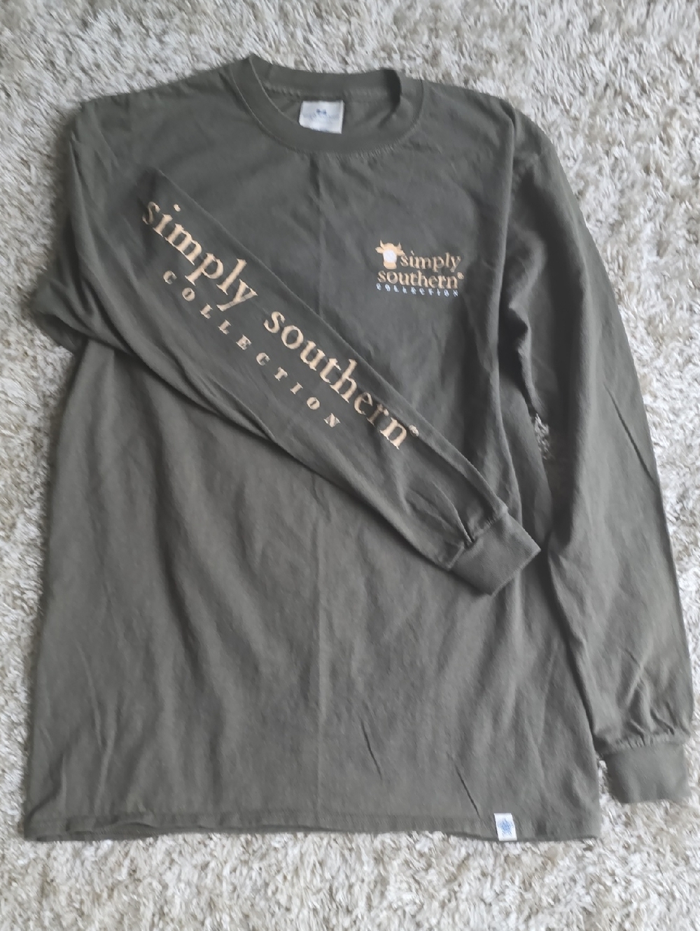 Simply Southern Olive Green Graphic Long Sleeve Shirt